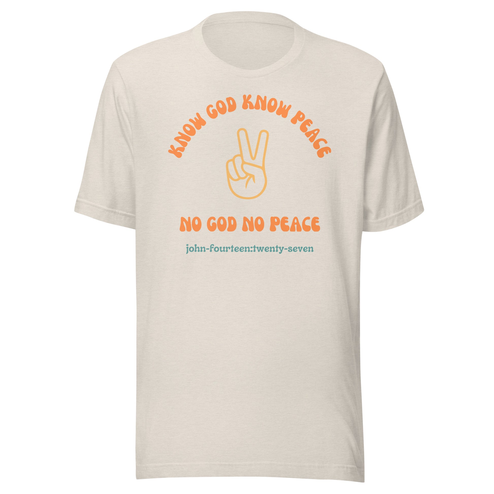 Know God Know Peace short sleeve t-shirt heather dust