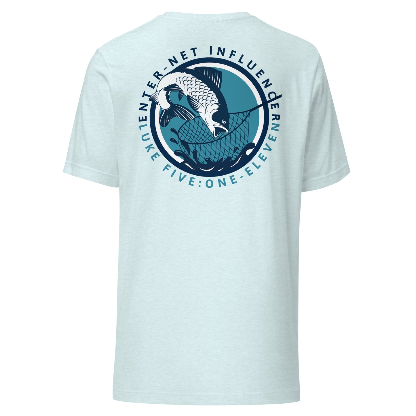 Enter-Net Influencer Fish Graphic heather ice blue back