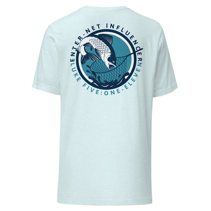 Enter-Net Influencer Fish Graphic heather ice blue back