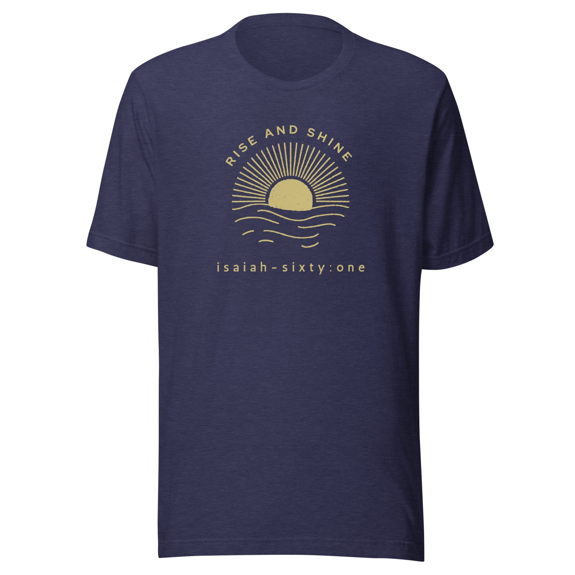 Rise and Shine short sleeve t-shirt heather midnight navy