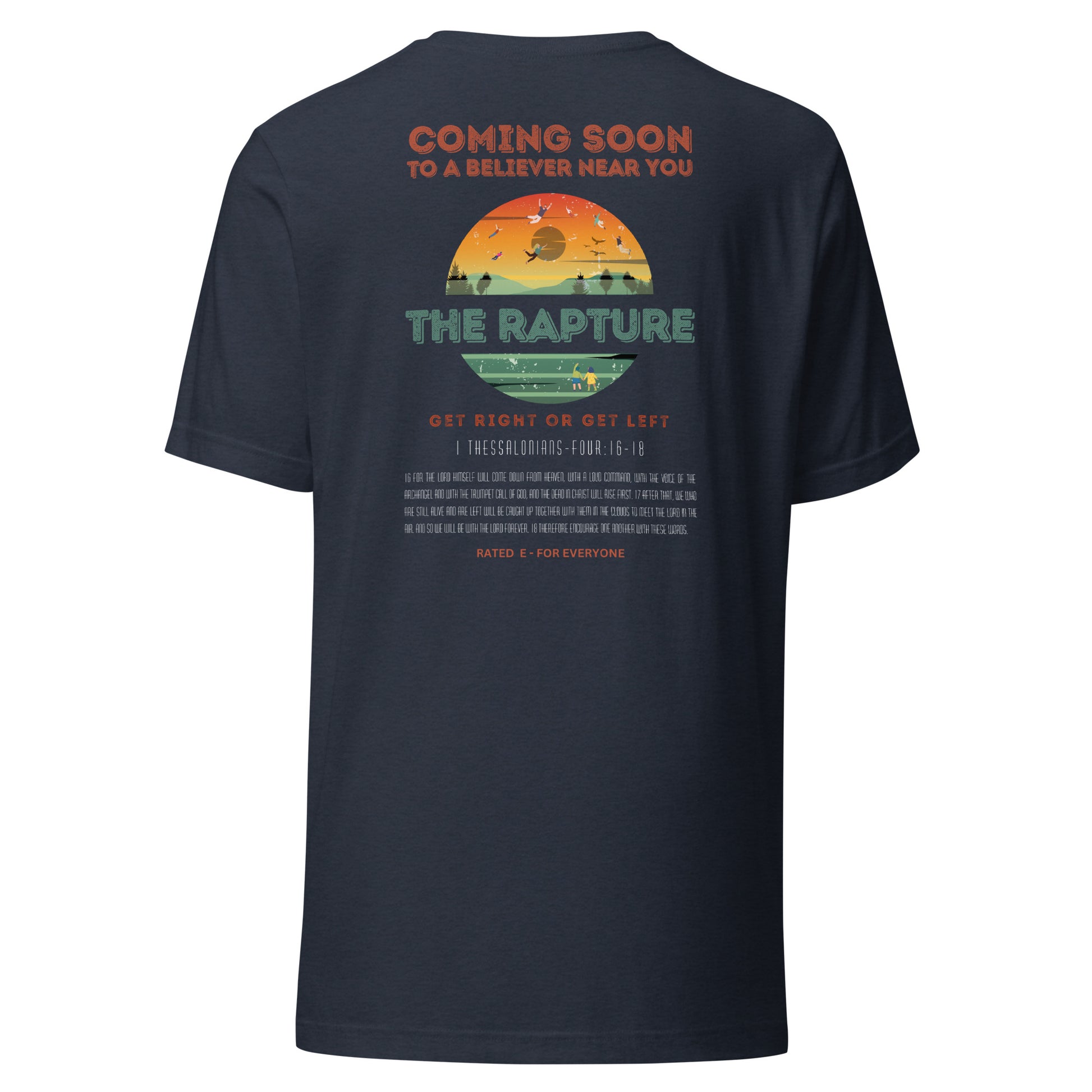The Rapture t-shirt back heather navy