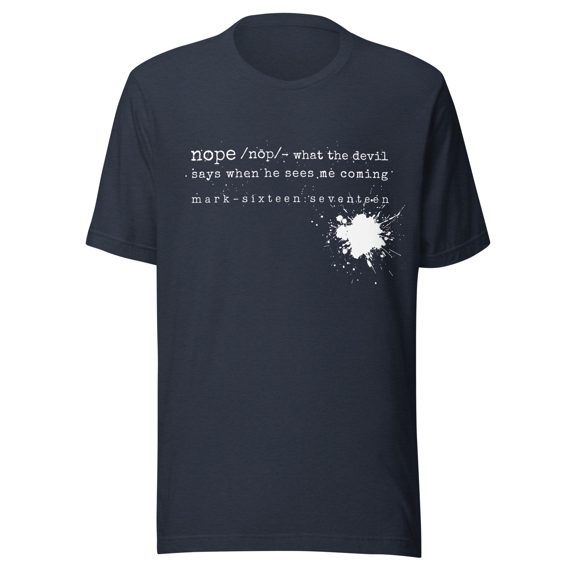 Nope t-shirt heather navy 