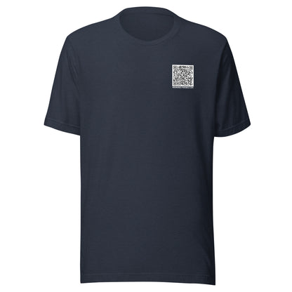 I'm Just Passing Through t-shirt front navy blue