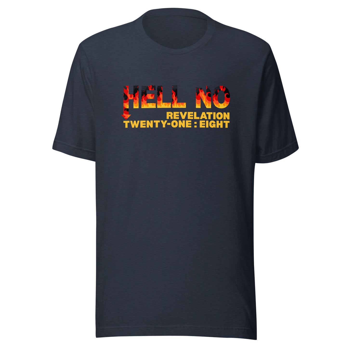Hell No t-shirt heather navy blue