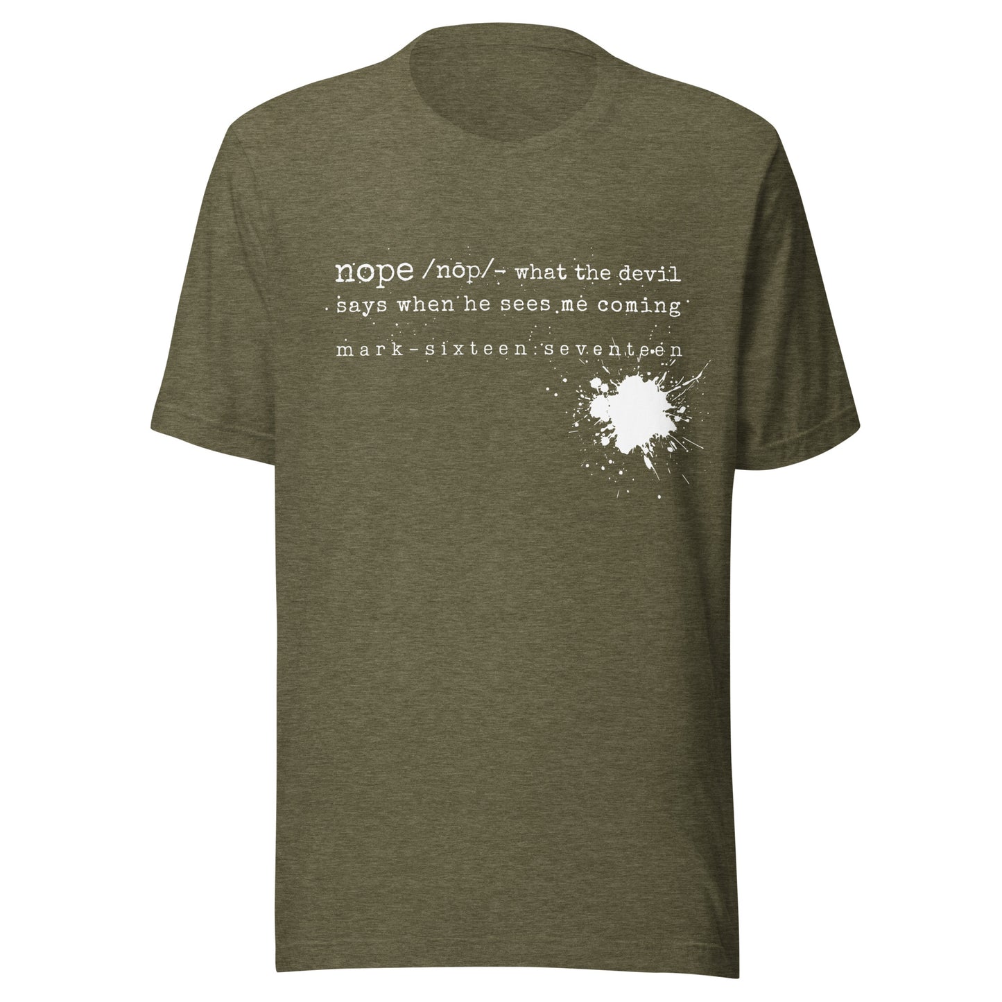 Nope t-shirt heather olive