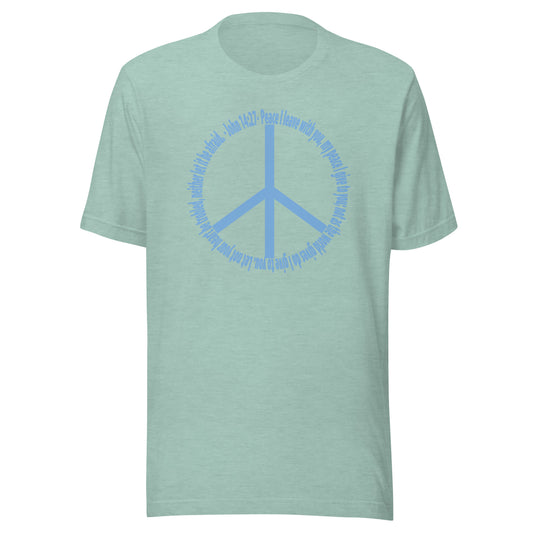 God’s Peace > World Peace short sleeve t-shirt heather prism dusty blue