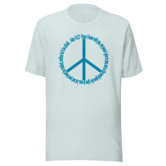 God’s Peace > World Peace short sleeve t-shirt heather prism ice blue