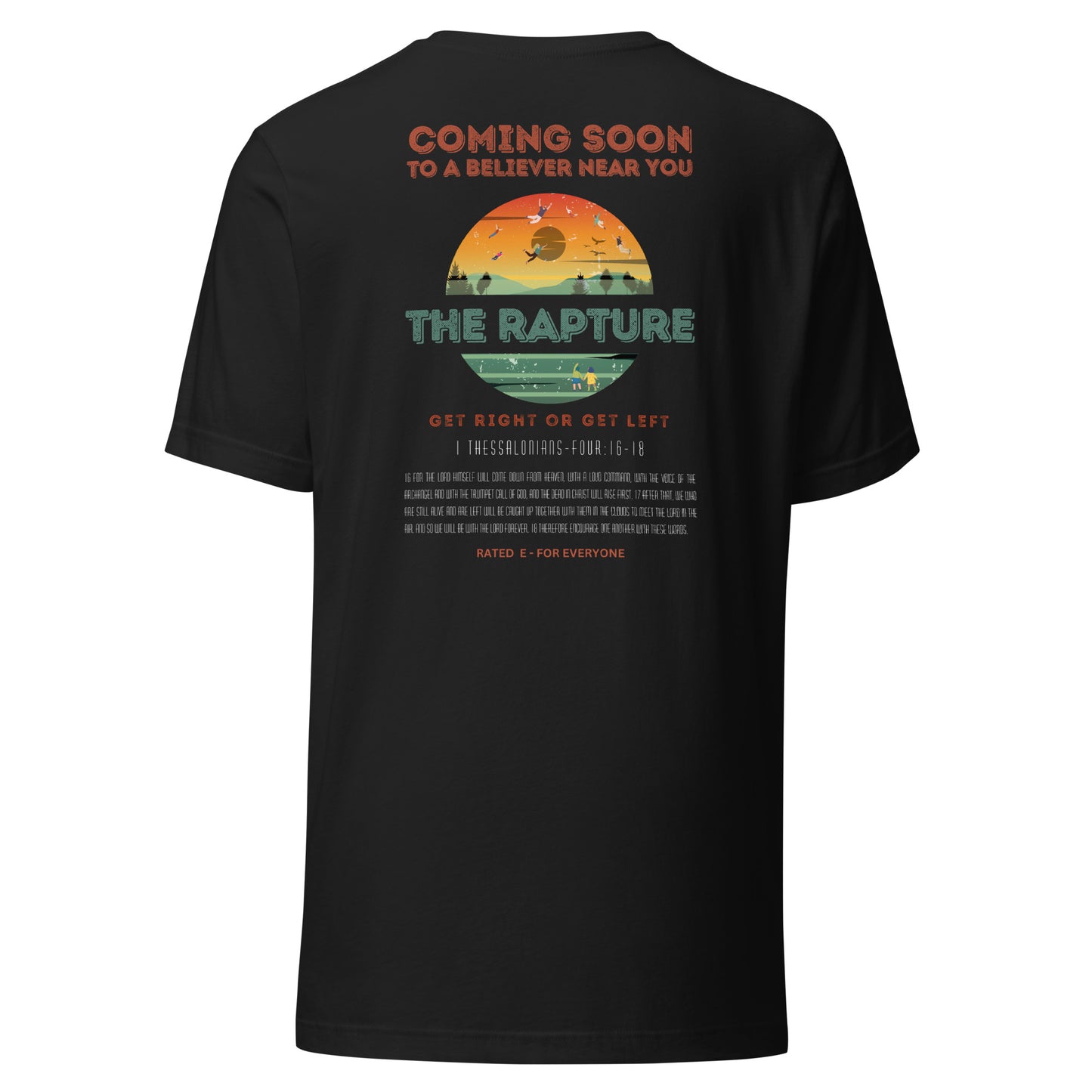 The Rapture t-shirt back vintage black
