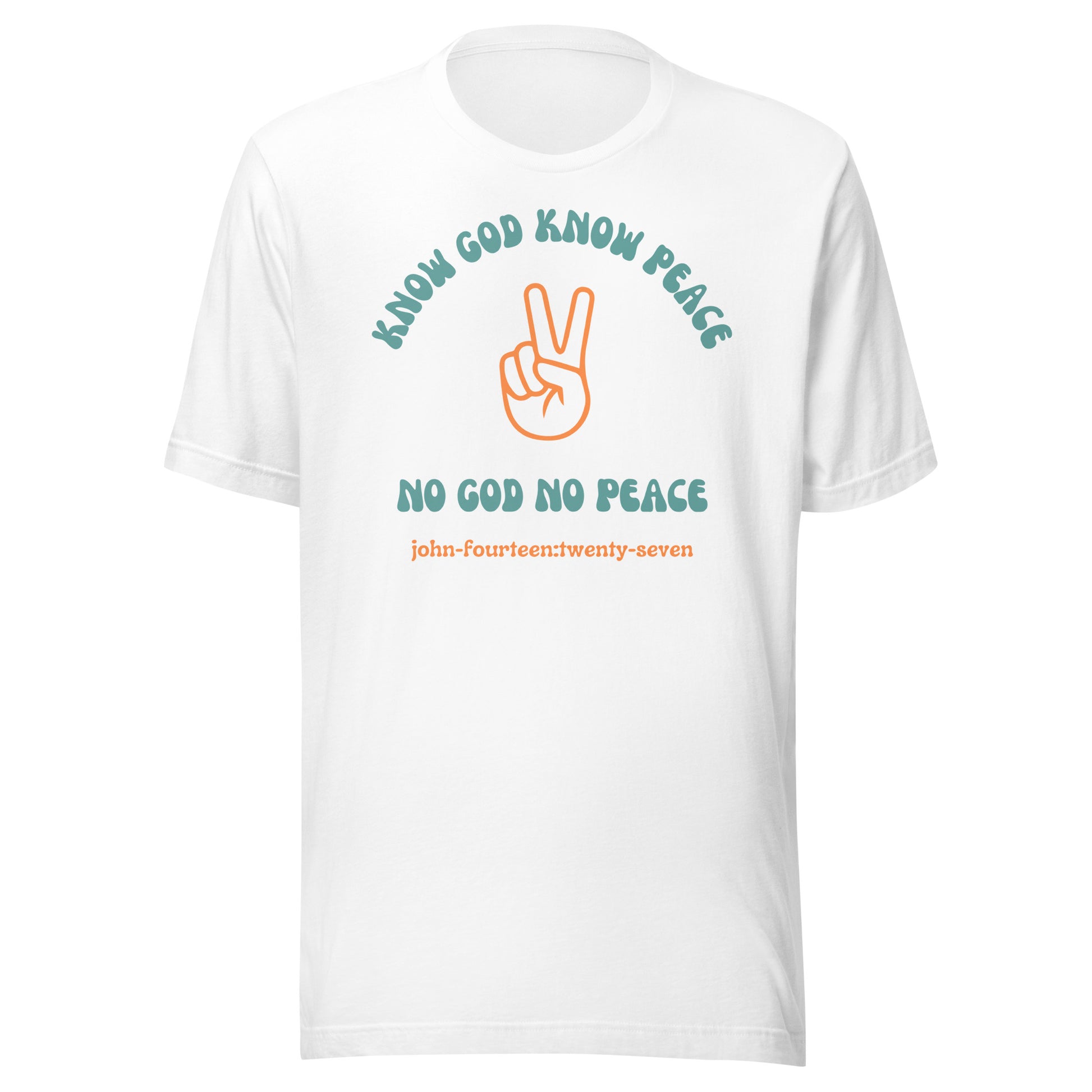 Know God Know Peace short sleeve t-shirt white